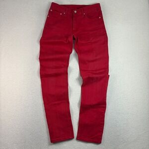 Levis 511 Slim Jeans Men 32x36 Red Rockstar Stretch Denim Streetwear